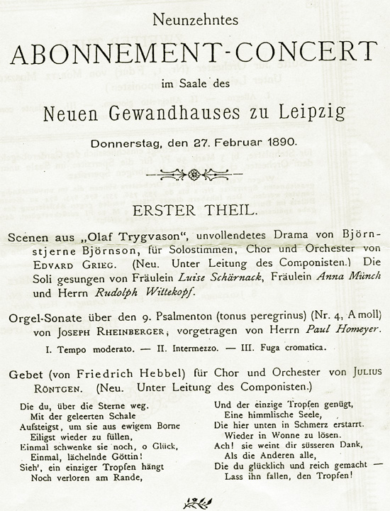 Abonnement - concert, Leipzig 1890